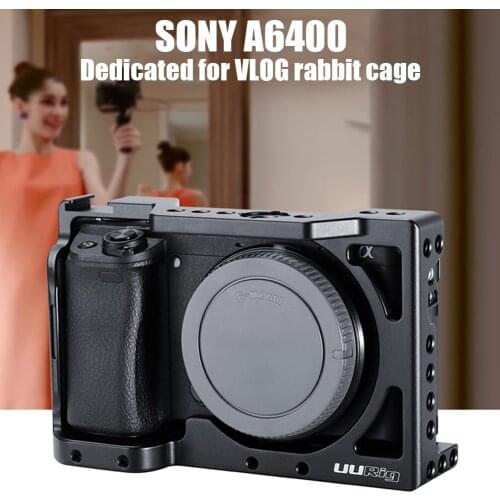 For UURIG R008 Metal Cage For Sony A6400 VLOG SmallRig Camera Cage Stabilizer Camera Cover Equipment Accessories Drop Shipping