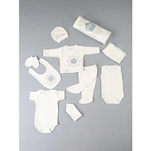 Blue King Crowned Newborn Baby Boy 10 lu Hospital Output