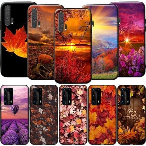 GX26 Autumn Vintage Floral Silicone Case for Honor 6A 7A 3GB 7C 7X 8 8A 8X 8C 9 10 Lite View 20S 9A 10X Max Pro