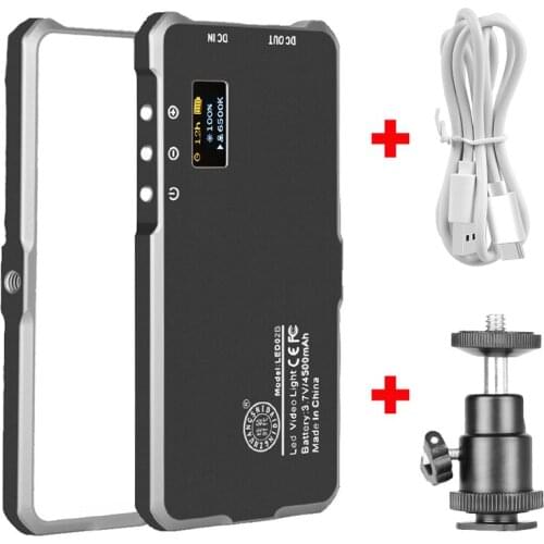 QZSD Pocket Size Portable 180 Beads Led Video Light Built-in 4500mAh Battery Aluminum Shell Camera Studio Photograph Fill Light