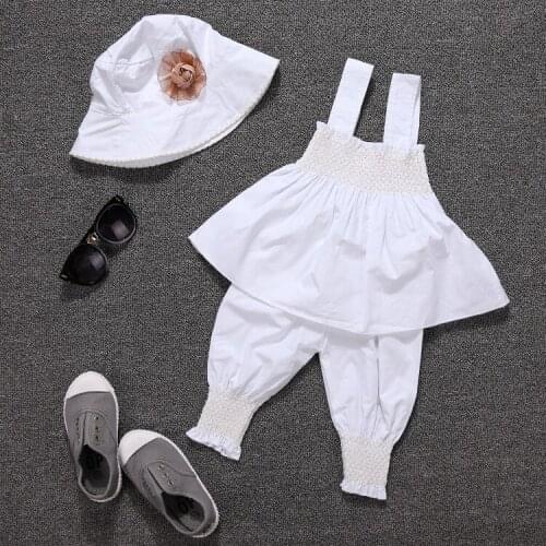 Baby Girls Clothing Set 2018 bebe girls 3 Pieces sets Dress+Pants+Hat Toddler Girl Clothes Infant dresses outfits