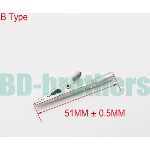 Metal Round Tail Alligator Clip crocodile electrical Clamp FOR Testing Probe Meter 51MM Hardware accessories 10000pcs/lot