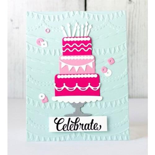 Birthday Cake Set Metal Cutting Dies Stencil for DIY Scrapbooking Photo Paper Cards Making Decorative Crafts Supplies New 2018