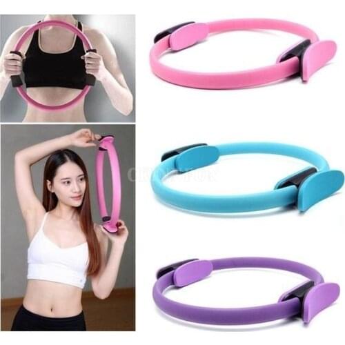 30Pcs/Lot New Dual Grip Pilates Ring Magic Circle Muscles Body Exercise Yoga Fitness Tool