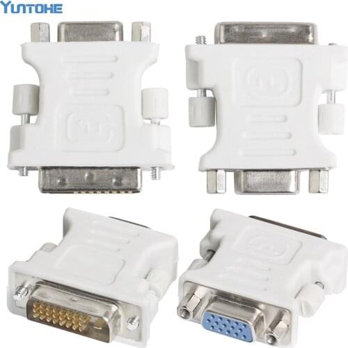 WHolesale 100pcs/lot DVI 24+1 / DVI 24+5 male to VGA female adapter adaptor DVI-D DVI-I DVI-A