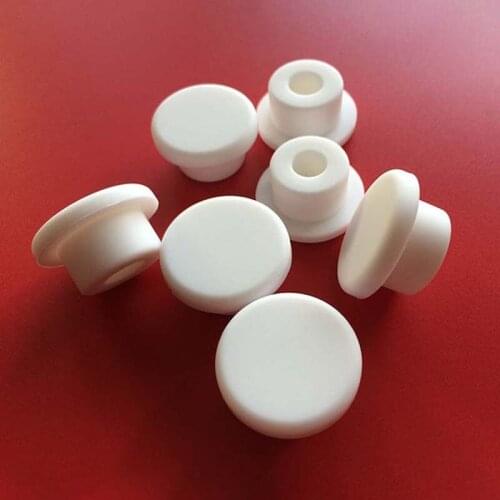 Bore 15-48.5mm White Round Silicone Rubber Seal Hole Plug Blanking End Caps Seal T Type Stopper