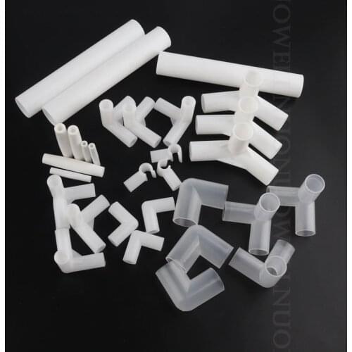 10/20/50/100pcs PE Connector Plastic PE Joint Wardrobe Shoe Rack Tent DIY Skeleton Tube Fittings Pipe Adapter
