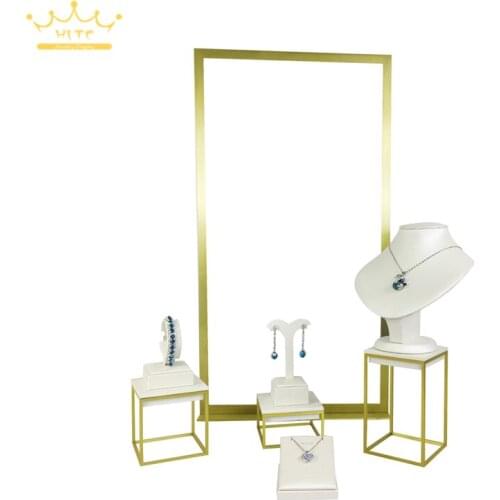 Stainless Steel Holder Jewelry Shop Window Display Stand Plating Jewelry Background Board Jewelry Advertising Promotion Showing