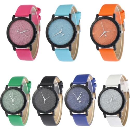 Casual Women Romantic Starry Sky Wrist Watch Student Leather Black Case Designer Ladies Clocks Simple Dress Gift Montre Femme