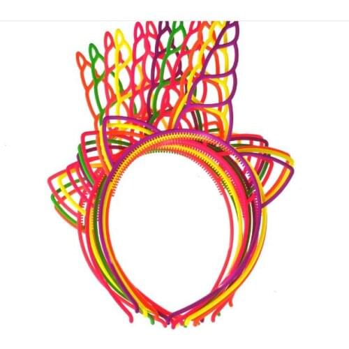 96pcs/lot european style Unicorn Headbands Cat Ear Hairbands Children Party Hairband Plastic ABS Headband Birthday gift