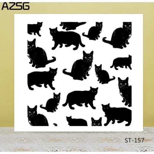 AZSG Lovely Persian Cat Clear Stamps/Seal For DIY Scrapbooking/Card Making/Album Decorative Silicone Stamp Crafts