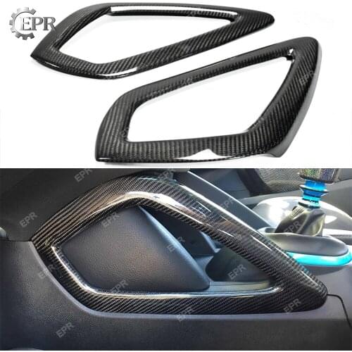 Carbon Center Console Handles(Stick On) For Hyundai Veloster Carbon Fiber Interior Body Kit Tuning Trim Accessories For Veloster