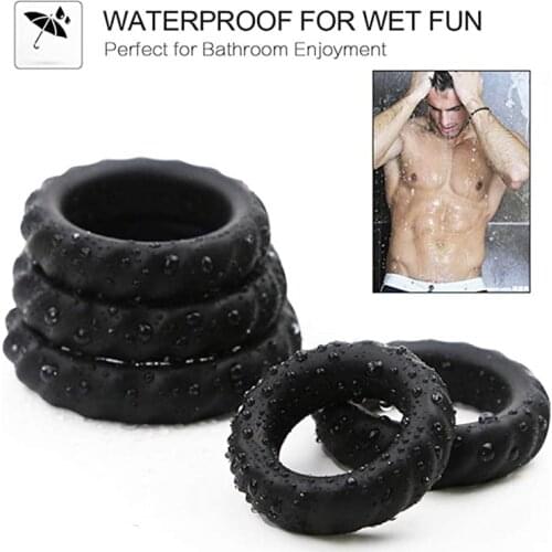 Silicone Big Penis Ring Scrotum Semen Lock Ring Sex Toys for Men Sex Delayed Ejaculation Chastity Adult Sex Products Cock Rings