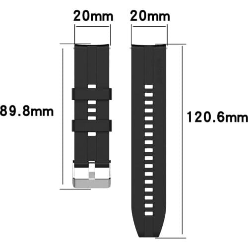 Replacement Belt 20MM Silicone Watch Strap Solid Color Wristband Bracelet for Realme Watch GT2 Smart Watch