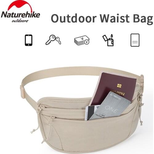 Naturehike Double Pockets Waist Bag RFID Anti-theft Brush Business Trip Wallet Fashion Women/Man Waterproof Bag Leisure Outdoor