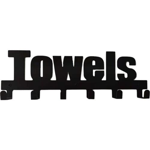Towel Rack Towel Hooks For Wall Mount Black Towel Holder Outdoor Pool Hook For Bathroom Decor Storage For Bathroom