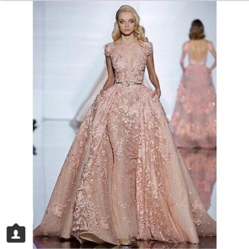 Vestidos Vintage Evening Gowns Short Sleeve Fashion Floor Length Dress for Wedding Party