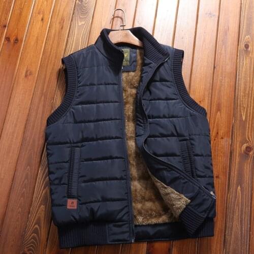 2020 Winter Jacket Fleece Thick Warm Vest Men Casual Outwear Sleeveless Jacket Male Waistcoat Multi Many Pocket Veste Homme