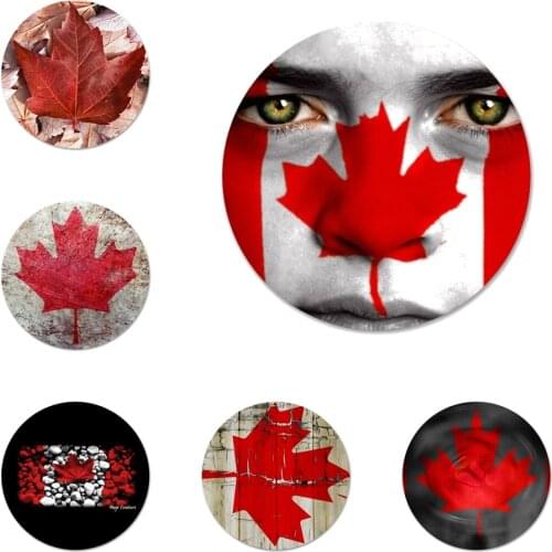 Canada flag Icons Pins Badge Decoration Brooches Metal Badges For Backpack Decoration 58mm