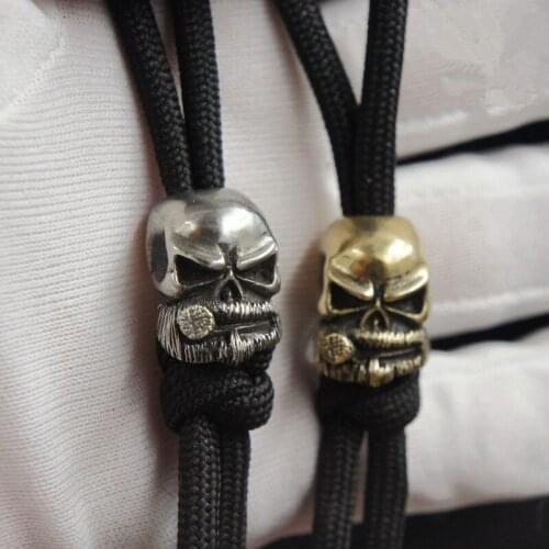 1PC Cigar Skull Flashlight EDC Umbrella Cordon Handle Flashlight Handmade DIY Pendants Tools Accessories