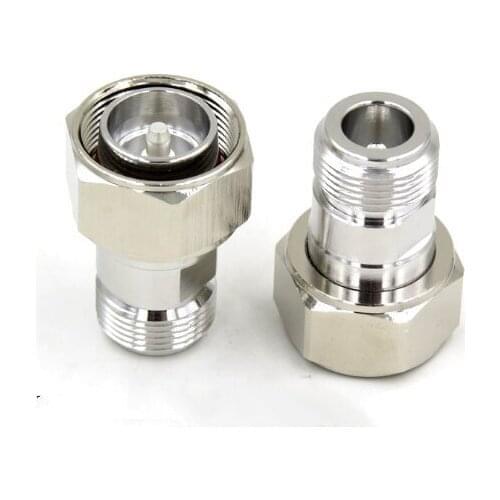 2pcs (Mini Din )4.3-10 Male To N Female RF Coaxial Adapter Connectors