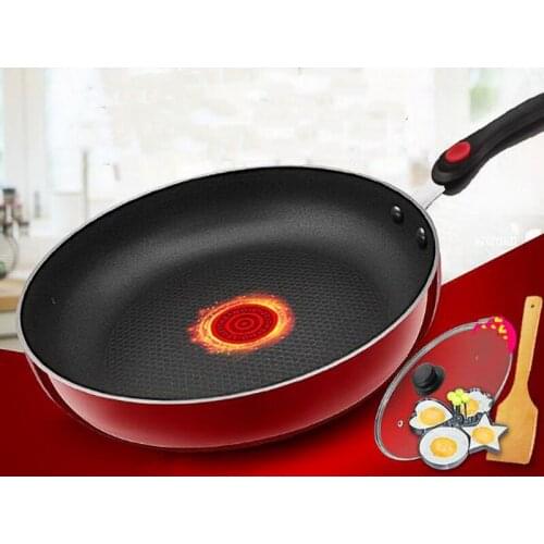 230603/Non-stick pan frying pan fried egg no fried frying pan Induction Cooker Universal 26cm /Fire red Frying pan