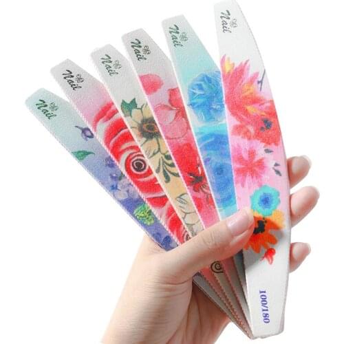 6 Pcs/Set Christmas Professional Nail File for Art Decoration Fashion Flower Nails Accessories Tool for Manicure