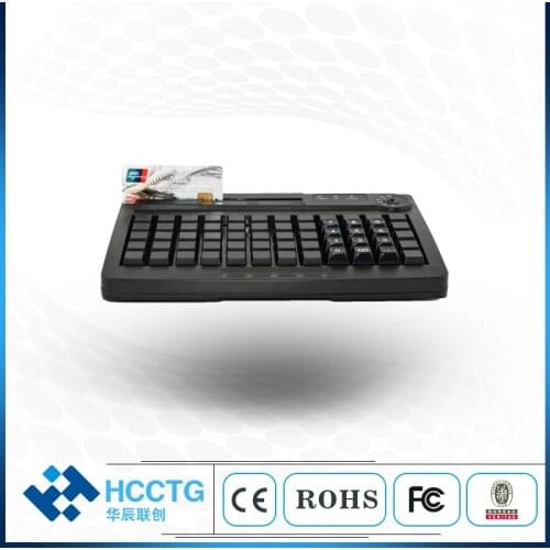 60 Keys Membrane Programmable POS Keyboard with MSR KB60M