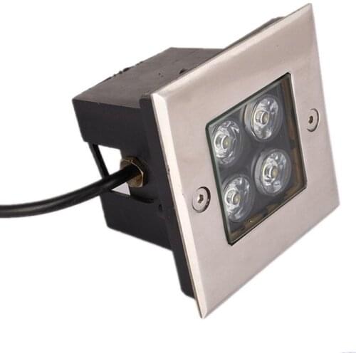 Free Shipping High Power 4W Warm Cold White Led Underground Lights Waterproof IP68 Outdoor led Underground Lamp AC85-265V/DC12V
