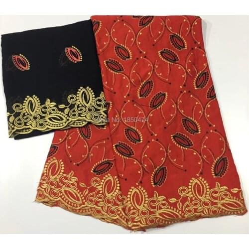 Big Red Fabric High Quality 100%Cotton Lace Soft Swiss Voile Lace In Switzerland Nigerian Lace Fabric For Women 5+2Yard/lot YCS