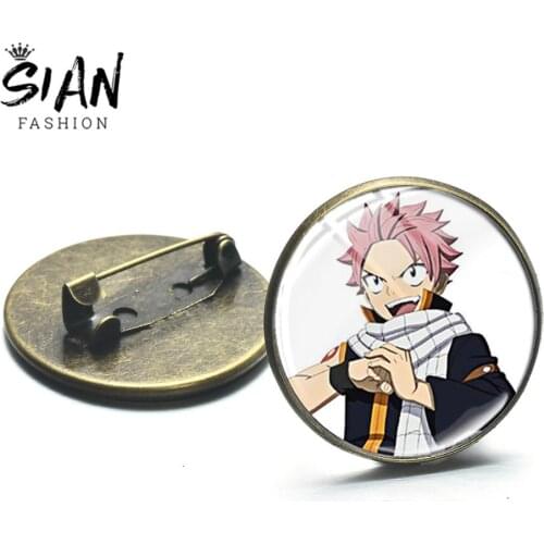 SIAN Japanese Anime Fairy Tail Series Brooches Party Brithday Decorative Pins Badge Favorite Figure Souvenir Fashion Fans Gifts