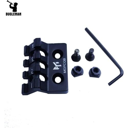 Bugleman M-lok Keymod Offset Light Opitc Picatinny Rail Mount M Lok 3-SLOT Hunting Accessories For Glock For Airgun Base