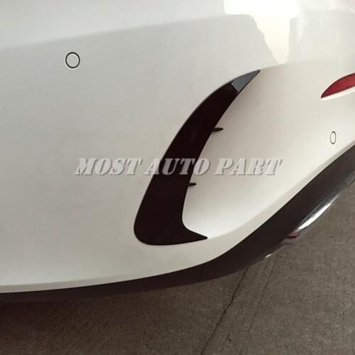 Black Rear Bumper Spoiler Air Vent Trim Cover For Benz A-Class W177 Sedan 2019 Car accesories interior Car Trim