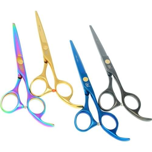 Colorful 5.5 Inch Barbers Cutting Scissors JP440C Hair Shears Hairdressing Tools Salon Cut Hair Scissors 4 Color Optional A0009A