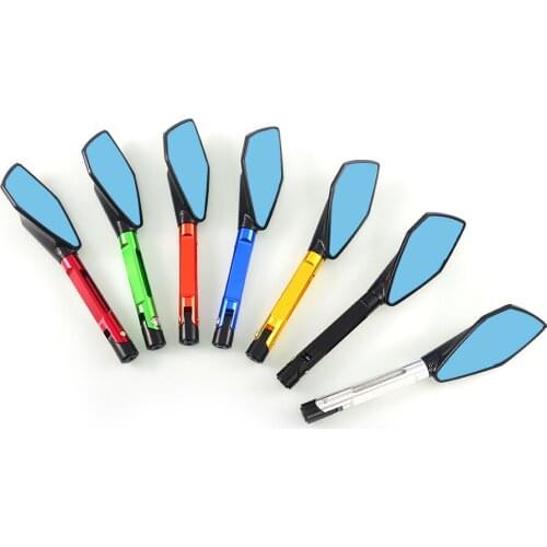 1 Pair Motorbike Motorcycle Long Rearview Mirror Side Mirrors CNC Aluminum Adjusting for KAWASAKI HONDA SUZUKI YAMAHA DUCATI