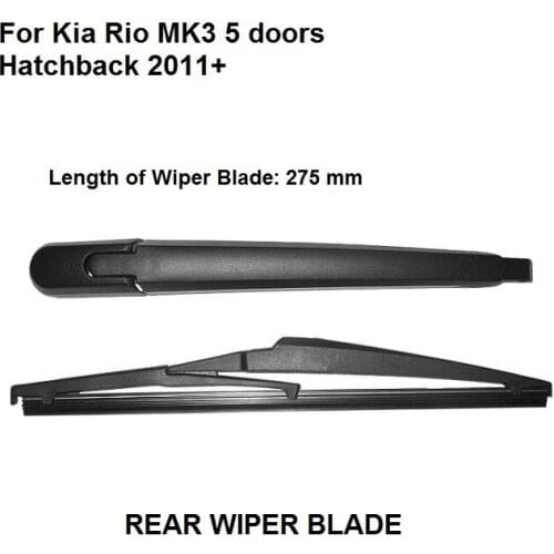 For Kia Rio MK3 Hatchback 5D 2011+ Rear Windshield Window Wiper Arm Blade Set