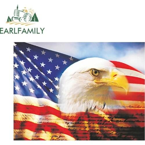 EARLFAMILY 13cm x 9.7cm Car Styling USA AMERICAN EAGLE Patriot Decal STATES Car Sticker Waterproof Bumper Windows Accessories