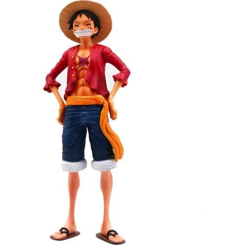 28cm One Piece Luffy Anime Action Garage Kit Pvc Japan Peripheral Secondary Element Desktop Model Decorative Ornaments Toy Gift