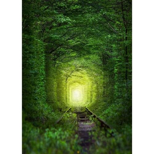 Photo Background Plant Tracks Tunnel Computer Printed Fond Backdrops for Baby Children Portrait Photobooth Photography Props
