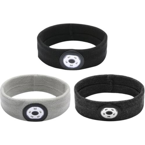 LED Sweat Headband Light Up Lighting Headwear For Sports Outdoor Activities Unisex Outdoor Hat Led Lights For Cycling And Runnin