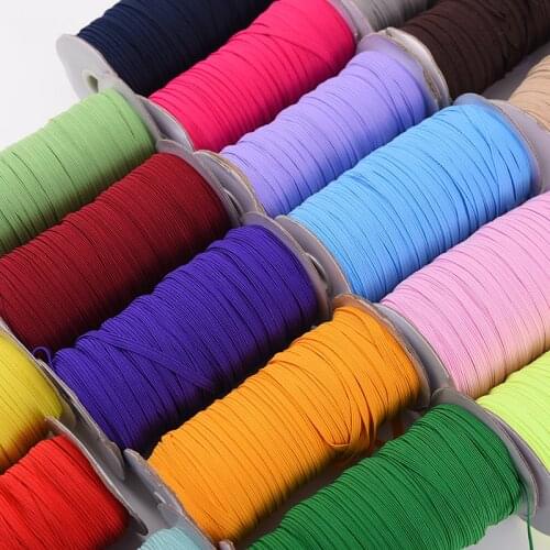 10yard 3/6mm Elastic Bands Rope Rubber Hair Band Ribbons Sewing Webbing Tapes Waist Shoes Belt DIY Garment Accessories