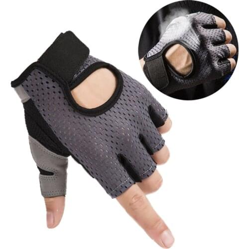 Summer Half Finger Cycling Gloves Breathable Wearable Weightlifting Dumbbell Gym Fitness Bike Gloves Unisex Cycling Equipment