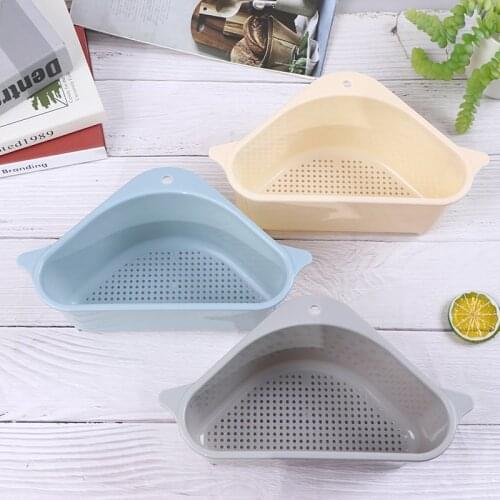 Multifunctional Corner Sink Drain Rack Shelf Suction Cup Sink Drain Basket Bowl Sponge Holder Kitchen Bathroom Storage Organizer