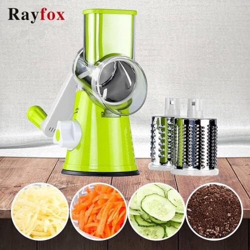 Multifunctional 3 Chopper Blades Vegetable Cutter Round Mandoline Potato Slicer Fruit Carrot Grater Peelers Kitchen Accessories