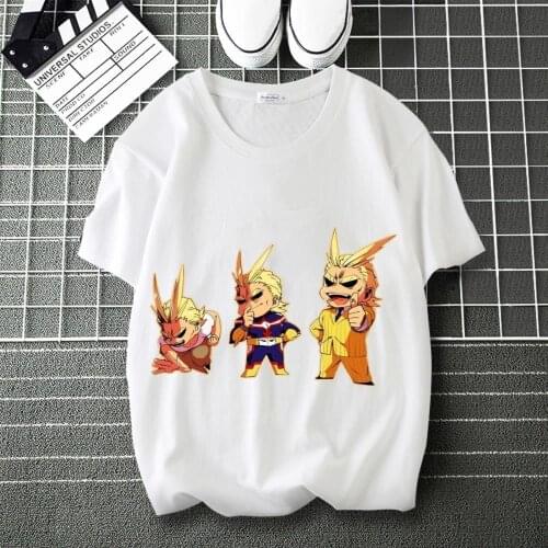 My Hero Academia Deku Design Printed Soft T-Shirt Round Collar Short Sleeve Modal Unisex Tshirt