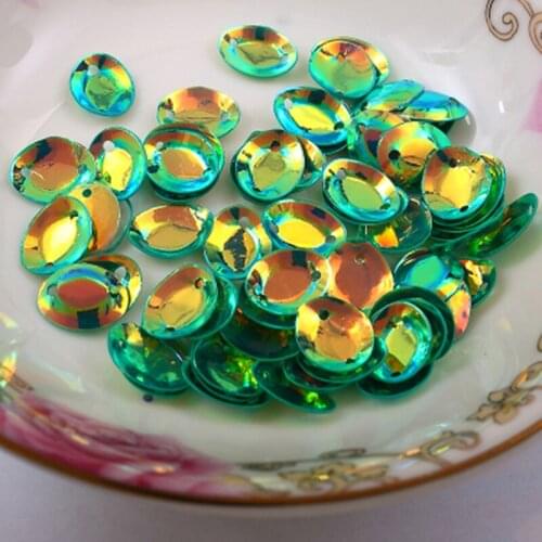 New!!!! 500pcs 8*10mm Golden Green Loose Oval Sequins Paillettes Crafts Sewing Diy,Garment Accessories