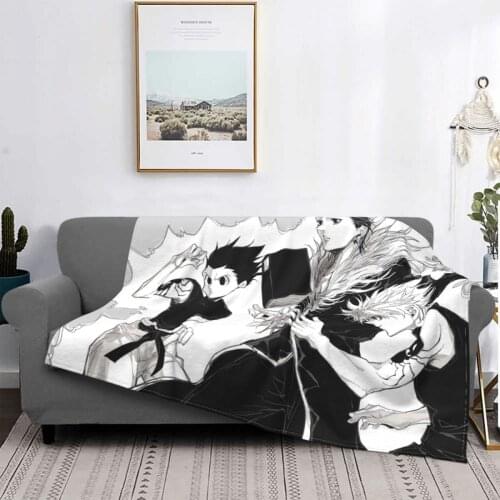Hunter X Hunter Anime Blankets Coral Fleece Plush Spring Autumn Manga Japan Killua Zoldyck Throw Blanket for Bed Couch Bedspread