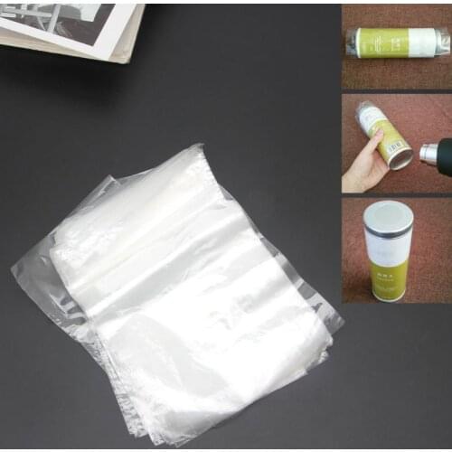 100 Pack Clear Heat Shrink Wrap Bags for Soaps Candle Jars Small Gifts Transparent Color 10 x 16 cm Dropship