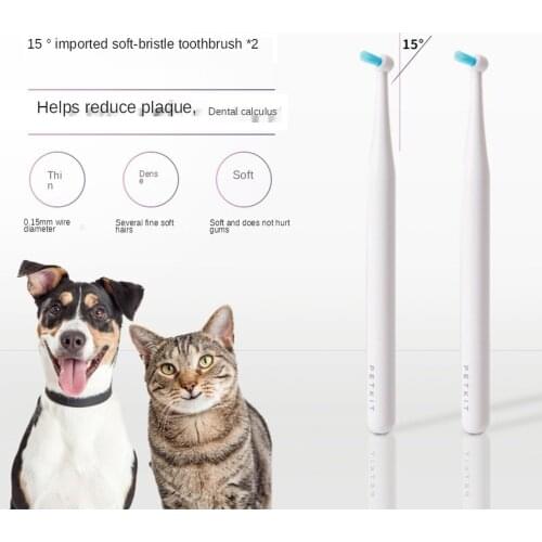 PETKIT Pet Toothbrush Pet Dental Products Help Reduce Plaque, Tartar Dog Toothbrush Super Soft Bristles Cat Toothbrush