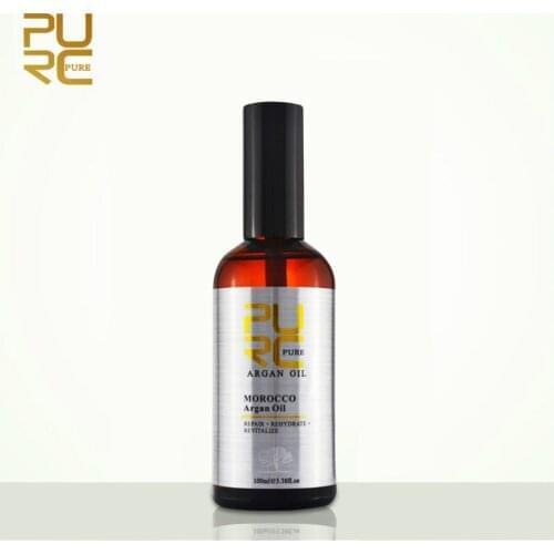 PURC 100ML Moroccan Argan Oil Repair Damaged Hair for Moisture Smooth Hair Growth Essential Oil For Hair Care